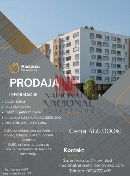 ULICNI LOKAL - Bulevar EVROPE 134 m2