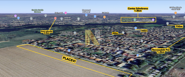 GRAĐEVINSKI PLACEVI - 1.8KM OD CENTRA SRBOBRANA