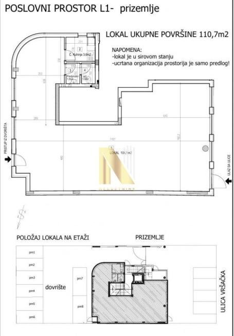 Ulični lokal u novogradnji, Vršačka ulica