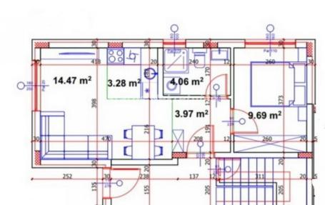 Futog-Lep Dvosoban stan 35 m2 u Prizemlju- Izgradnja--065/385 8880