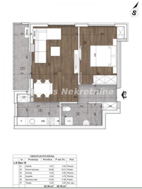 Severni Telep-Lep Konforan Dvosoban stan 51 m2 u Pogodnom kraju-povrat PDV-065/385 8880