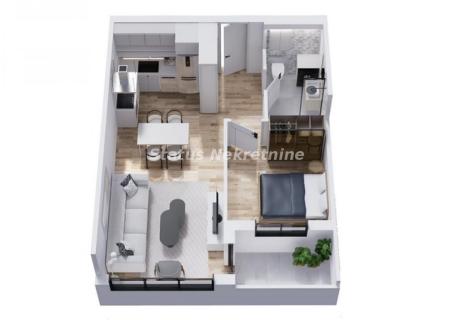 Severni Telep-Lep Konforan Dvosoban stan 43 m2 u Izgradnji na Top Lokaciji-povrat PDV-065/385 8880