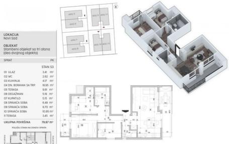 Adice-Veliki Troiposoban stan 80 m2 u Pogodnom kraju-povrat PDV-065/385 8880