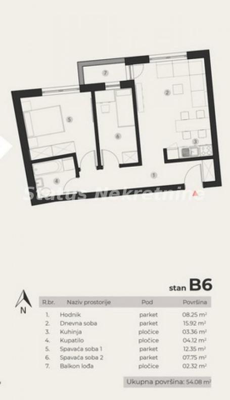 Podbara-direktna prodaja-Trosoban stan 54 m2 na poželjnoj top lokaciji-mogućnost povrata PDV-a-065/3