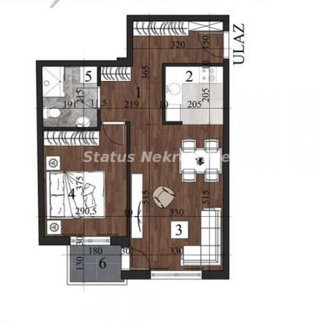 Grbavica-Lep Dvosoban stan 47 m2 u Pogodnom kraju-povrat PDV-065/385 8880