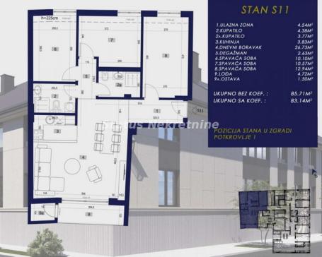 Centar-Lep Četvorosoban stan 83 m2 u Izgradnji-povrat Pdv-065/385 8880