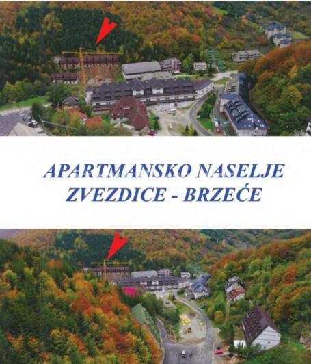 Kopaonik Brzeće-FANTASTIČNI KOMPLEKS OD ŠEST APARTMANA PO 33 m2 U IZGRADNJI KOD GONDOLE
