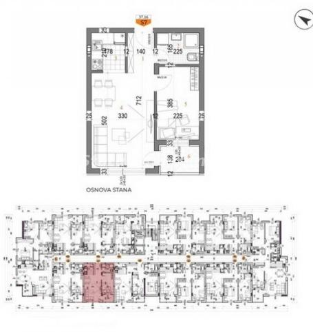 Telep- Jednoiposoban stan 38 m2 sa Terasom u Izgradnji-povrat PDV-065/385 8880