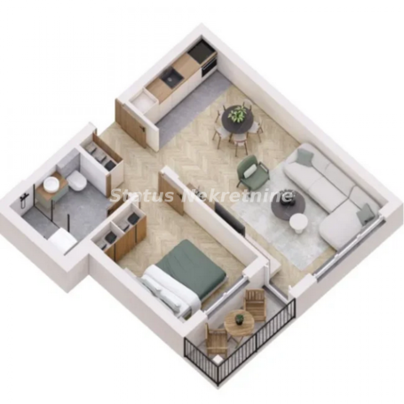 Adice-Lep Dvosoban stan 45 m2 u Izgradnji-povrat PDV-065/385 8880