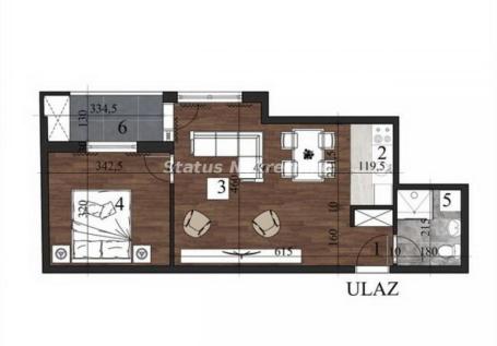 Grbavica-Lep Dvosoban stan 44 m2 u Pogodnom kraju-povrat PDV-065/385 8880