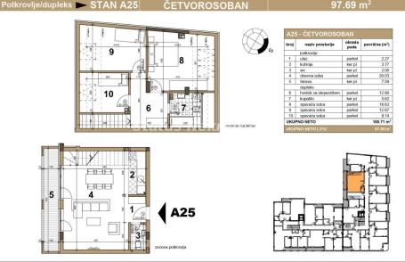 Podbara-Fantastičan Veliki Četvorosoban Dupleks 100 m2-povrat PDV-065/385 8880