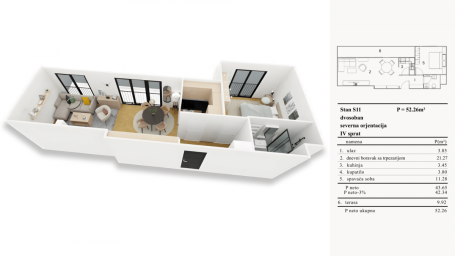 NOVOGRADNJA - VATROGASNI DOM - 52m2