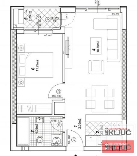 TELEP, 42m2, Dvosoban sa pdv, Brzo useljiv