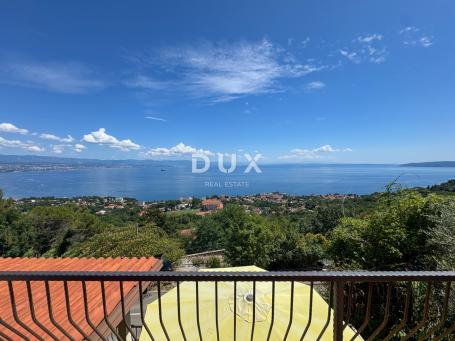 OPATIJA, LOVRAN - samostojeća kuća s garažom i panoramskim pogledom na more, PRILIKA