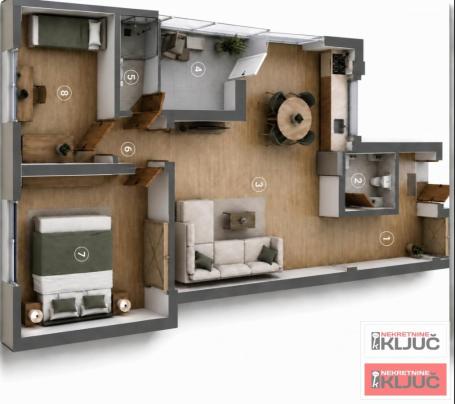 ADICE, 55m2, Dvoiposoban sa pdv, Parking mesto