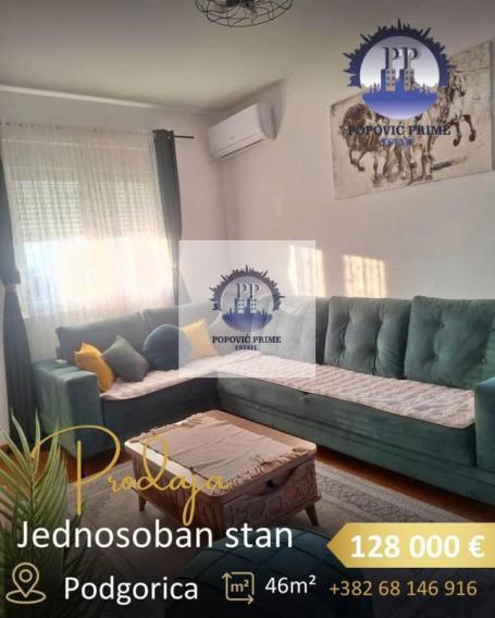 PRODAJE SE JEDNOSOBAN STAN | 46m² | 128.000€ – STARI AERODROM, PODGORICA