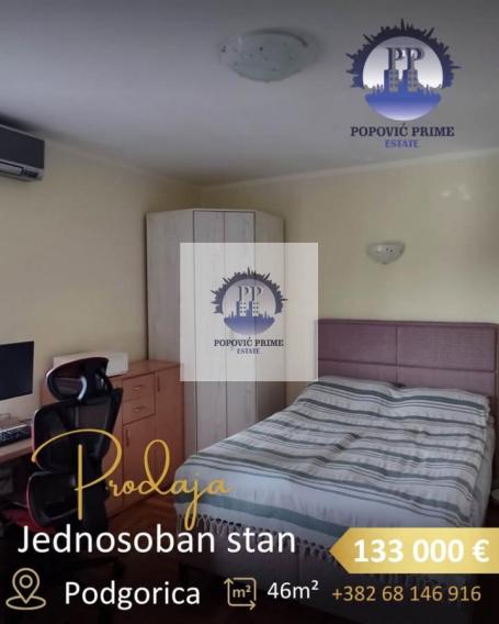 PRODAJE SE JEDNOSOBAN STAN | 46m² | 133.000€ – MOMIŠIĆILokacija: Momišići, Podgorica Površina: 46 m²