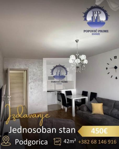 IZDAJE SE JEDNOSOBAN STAN I 42 m2 I STARI AERODROM