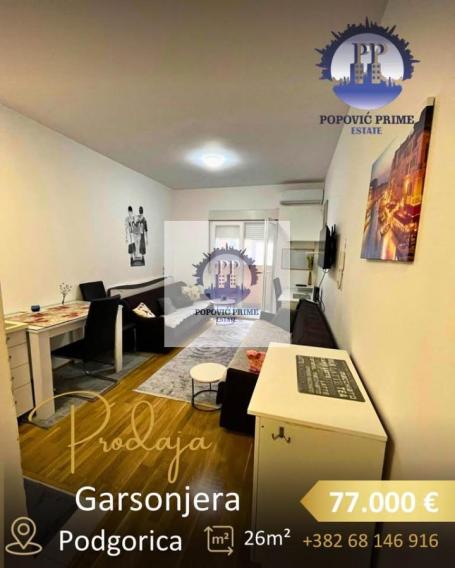 PRODAJE SE GARSONJERA | 26m² | 77.000€ – TUŠKI PUT, PODGORICA