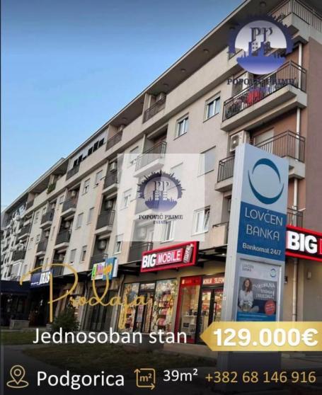 PRODAJE SE JEDNOSOBAN STAN | 39m² | 129.000€ – STARI AERODROM, PODGORICA