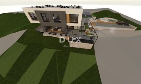 CRIKVENICA - Luksuzna investicija – građevinsko zemljište s projektom vile i bazenom
