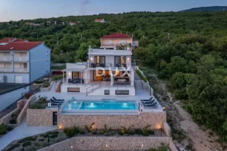 CRIKVENICA, ŠMRIKA - Luksuzna vila s bazenom i predivnim pogledom na more