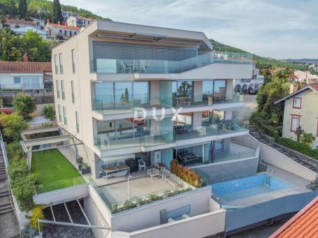 OPATIJA, CENTAR - stan u dovršenoj luksuznoj novogradnji s garažom i bazenom