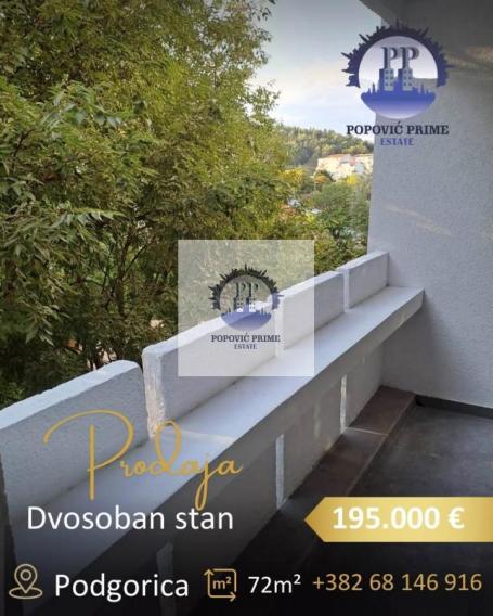 PRODAJE SE DVOSOBAN STAN | 72m² | 195.000€ – PODGORICA