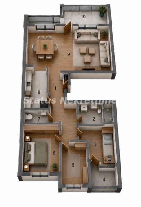 Veternik-Lep Četvorosoban stan 87 m2 sa Parking Mestom-povrat PDV-065/385 8880