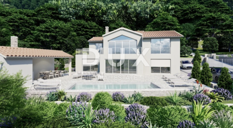 OPATIJA, LOVRAN, IKA - villa 230 m2 s panoramskim pogledom na more i bazenom + uređena okućnica 930 