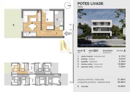 Adice - premium kvalitet gradnje - 1.5 stan/garaža - cena sa PDV-om