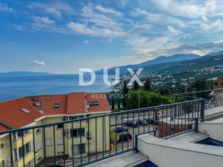 OPATIJA, PAVLOVAC - dvoetažni stan 141m2 s krovnom terasom u novogradnji, blizina Opatije, pogled na