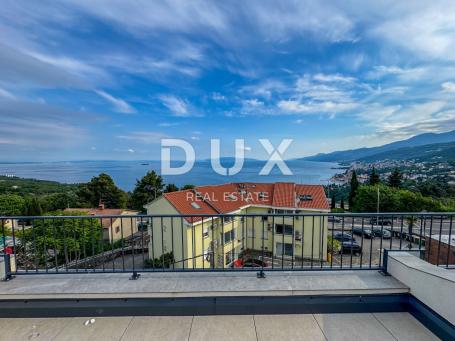 OPATIJA, PAVLOVAC - veći stan 143m2, 3 spavaće sobe, krovna terasa, novogradnja blizu Opatije, pogle