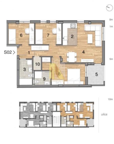 Četvorosoban stan, 79 m², Telep, Novi Sad, 1. sprat