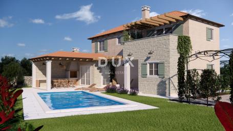 ISTRA, ŽMINJ - Istarska vila s bazenom u mirnom naselju