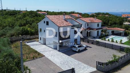 Otok Krk, Rasopasno, obiteljska kuća, 184 m2, novogrdnj, krovna terasa, blizu mora