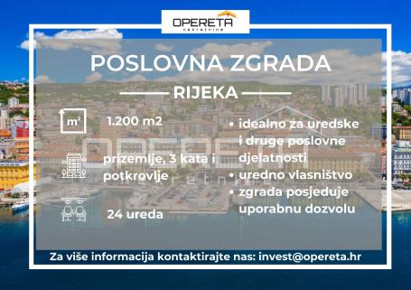 Prodaja, Poslovna zgrada, Rijeka, Centar, 1200m2