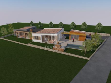 Grožnjan, lijepo zamljište sa projektom na mirnoj lokaciji!
